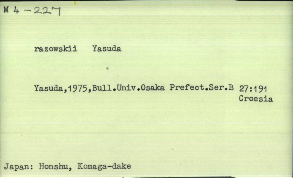 front of card